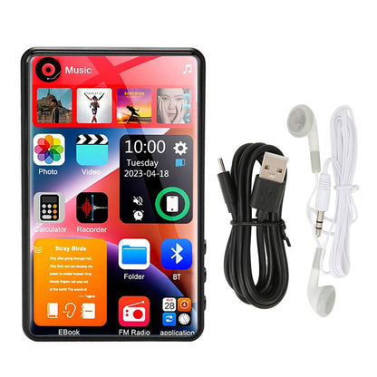 NEW Bluetooth 5.2 MP3 MP4 Player 4.0 "Touch Full Screen Built-in16GB Music Player FM/ recorder/ Video Media player for students