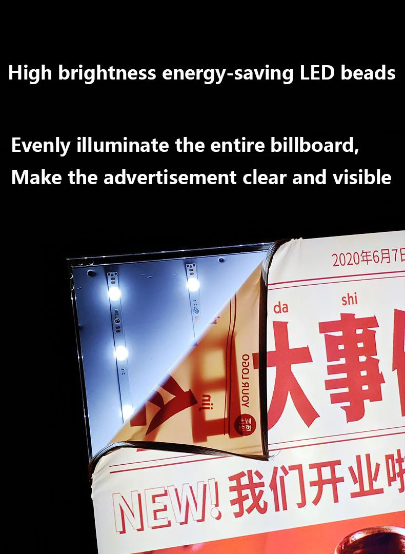 New Ultra-thin LED Light Box Luminous Poster Display LED Backlit Menu Board for Restaurant Cafe Shop Billboard Grill Price List