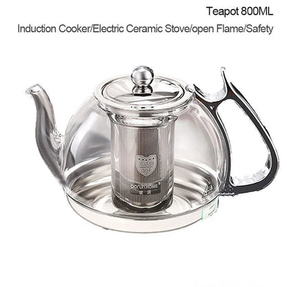 Induction Cooker Heat Resistant Glass Teapot Electromagnetic Furnace Multifunctional Filter Pot Gas Stove Kettle Tea Set