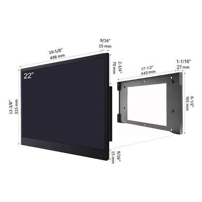 Soulaca 22 Inch Bathroom TV Smart Mirror TV IP66 Waterproof Integrated with Wi-Fi and Bluetooth (2021 Model)