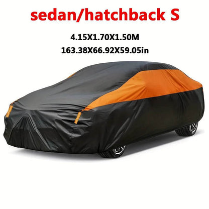 Car Covers Outdoor Waterproof Sun Rain Snow Protection UV Auto Cover Universal SUV/Sedan 190T Car Protective Full Covers - MarvelouStoree