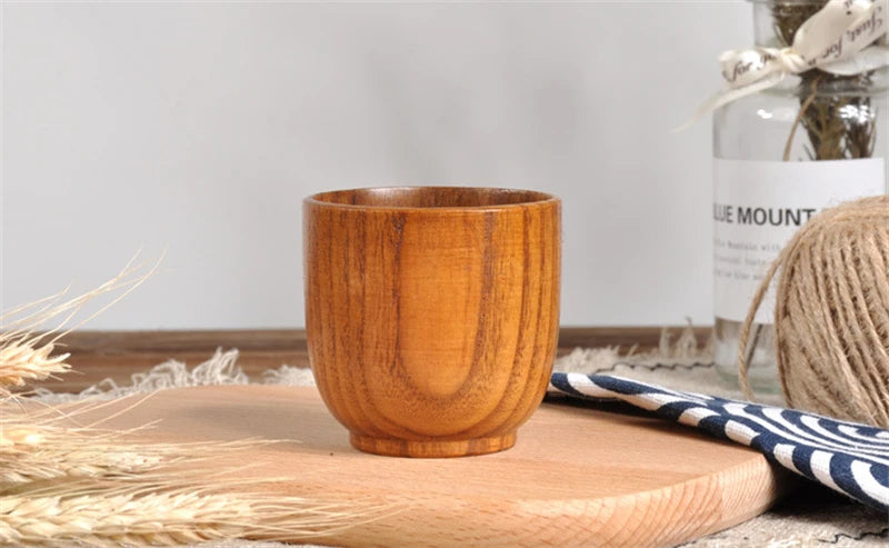 Wooden Big Belly Cups Handmade Natural Spruce Wood Cups Beer Tea Coffee Milk Water Cup Kitchen Bar Drinkware for Kitchen