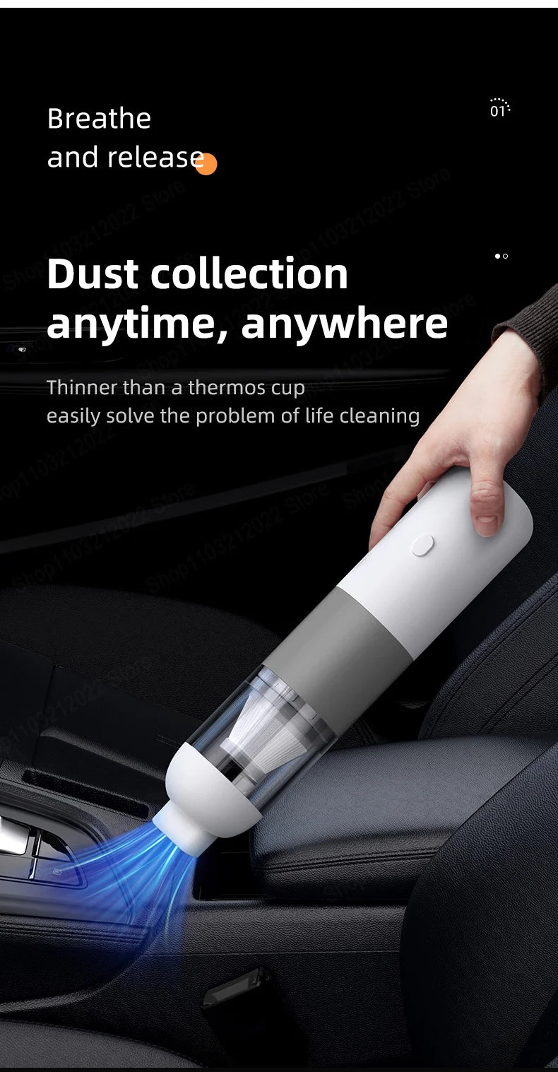 Xiaomi Car Vacuum Cleaner New 3 in1 Wireless Automobile Vacuum Cleaner Portable Robot Vacuum Cleaner Handheld Mini Dust Catcher