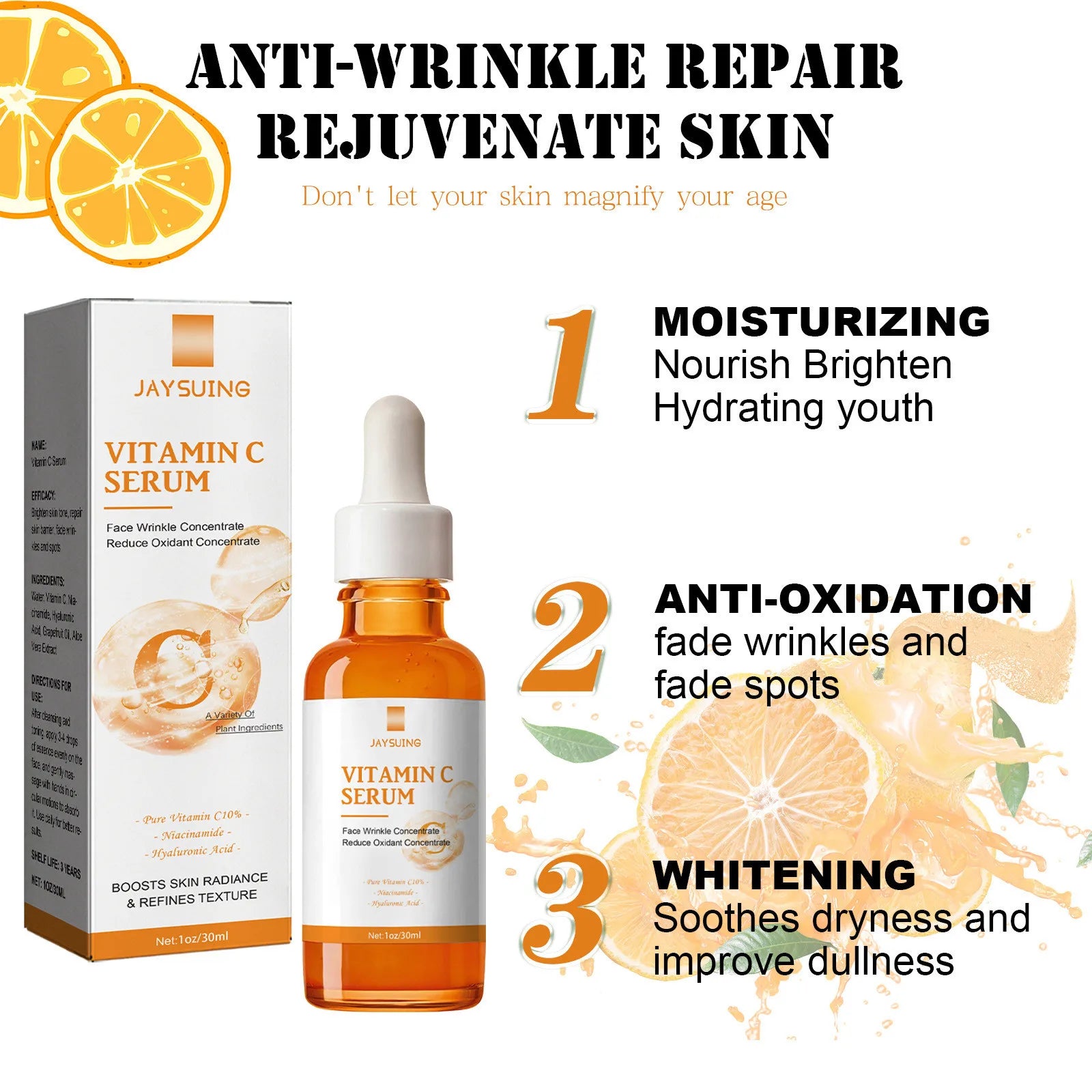 Retinol Vitamin B3 Serum Anti A-ging Hyalu B5 Pure Niacinamide Essence VC Shrinking Pores Pimple Remover W-rinkle Dark Spots Set