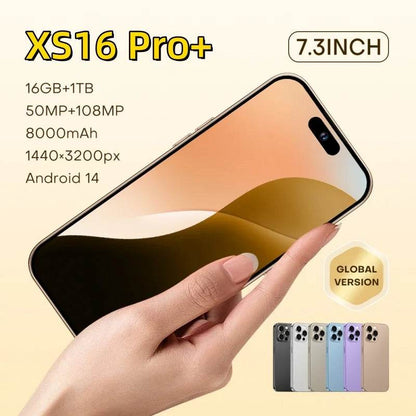 Original For Brand 16GB+1TB For Smartphone 7.3 inch XS16 Pro+ Full Screen 4G 5G Cell Phone 8000mAh Mobile Phones Global Version﻿ - MarvelouStoree