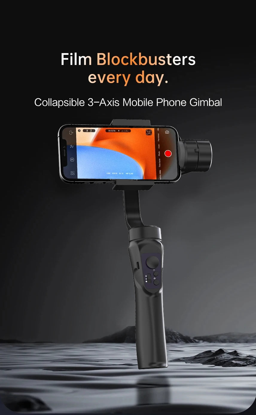 F11 3-Axis Gimbal Stabilizer Smartphone Foldable Handheld Phone Smile Snapshot Vlgo Video Record For iPhone Cellphone Huawei