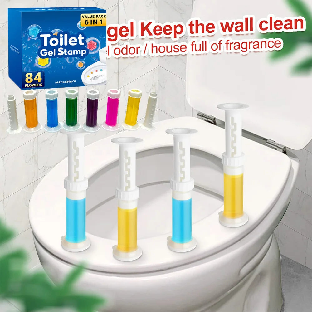 6in 1box floral toilet cleaning gel toilet deodorizing cleaner air freshener aromatherapy deodorizing cleaning and removing odor