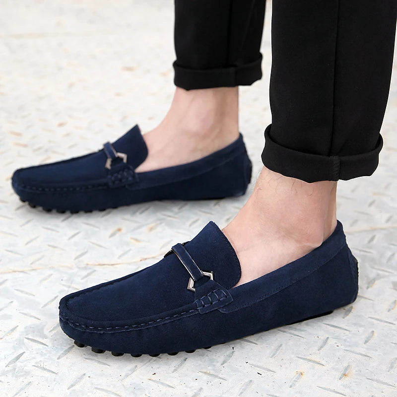 Leather Men Fashion Business Shoes New Men Loafers Lightweight Mens Slip on Shoes 2024 Handmade All-match for Men Driving Shoes