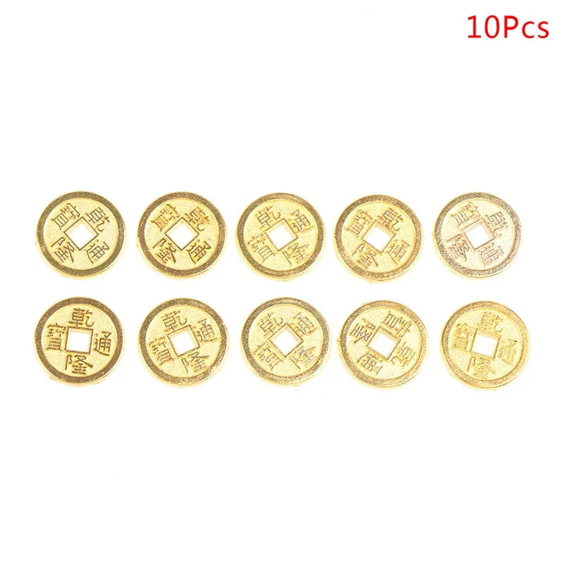 3/5/12pcs Feng Shui Auspicious Lucky Money Mascot Plastic/crystal Crafts Gold Ingot Decoration Crafts