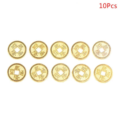 3/5/12pcs Feng Shui Auspicious Lucky Money Mascot Plastic/crystal Crafts Gold Ingot Decoration Crafts