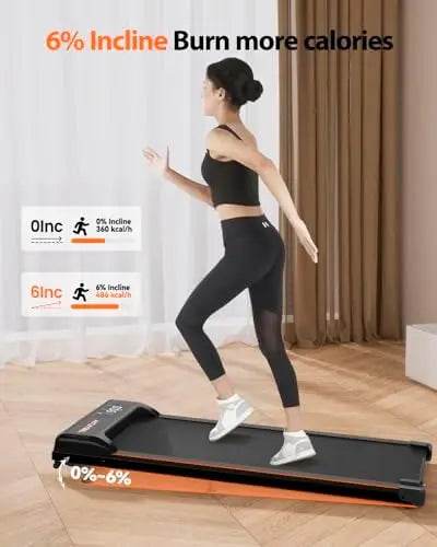 Walking Pad,Treadmill with Incline for Home Office, 2.5HP Portable Under Desk Treadmill with 265 Lbs Capacity,Remote Control, Le - MarvelouStoree