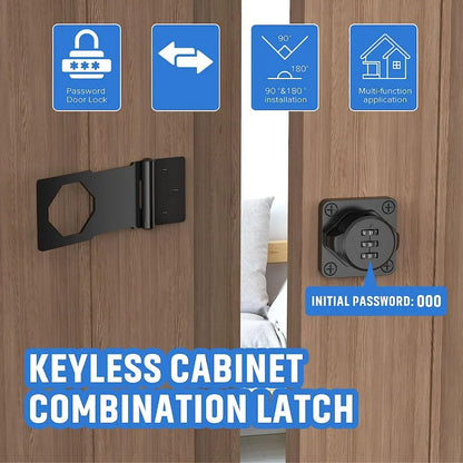 3 Digit Household Security Cabinet Password Locks Keyless Drawer Combination Coded Door Cabinet Home Hardware Zinc Alloy