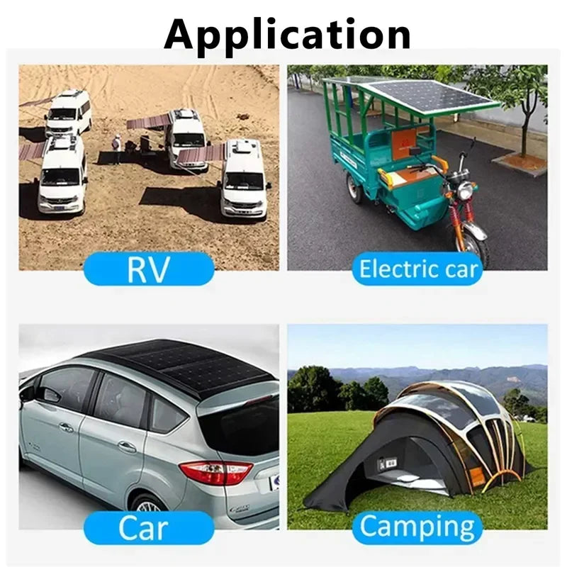 200W Solar Panel Kit With 60A Controller DC 18V Portable Solar Power Charger for Bank Battery Camping Car Boat RV Solar Plate