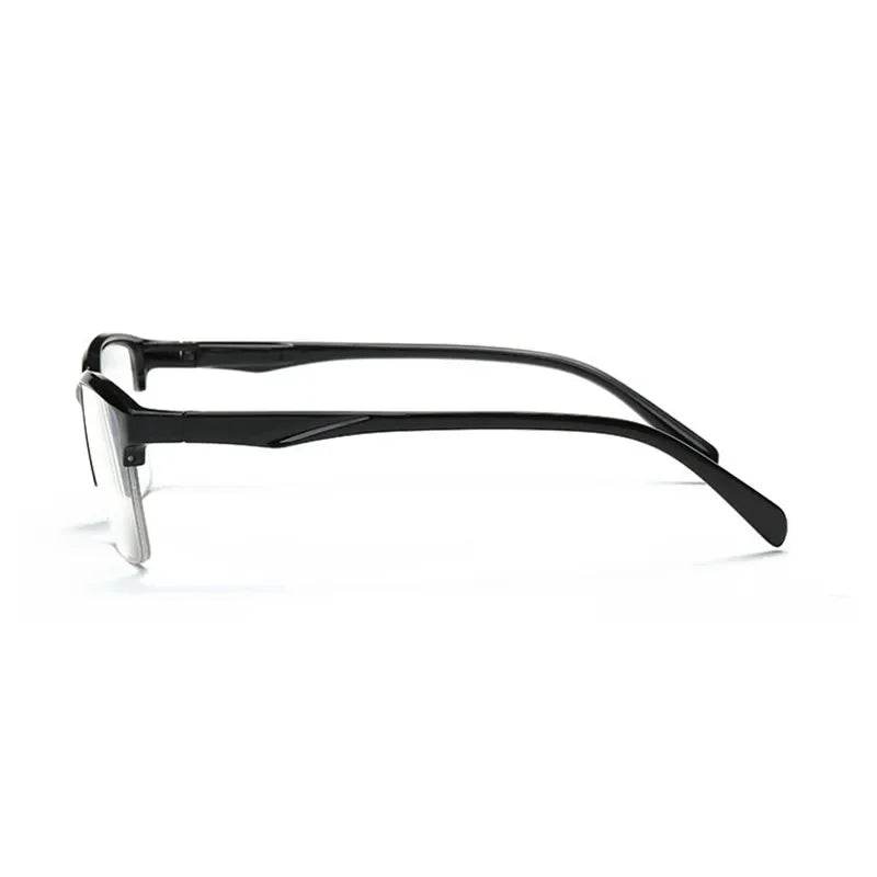 Square Reading Glasses Ultralight Half Frame Presbyopic Eyeglasses Men Women +0.25 0.5 0.75 1 1.25 1.5 1.75 2 2.25 2.5 2.75 3.0 - MarvelouStoree