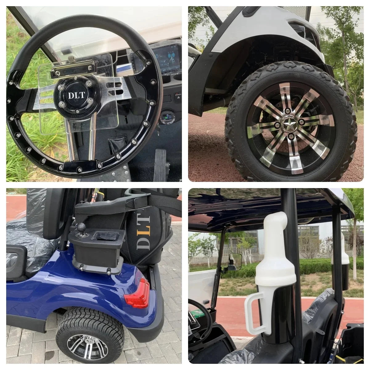 Street Legal 4000W 48V Electric Golf Cart Convertible Sightseeing Golf Cart 2 Seater Lithium Battery Sports Buggy Golf Cart