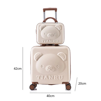 2023 New Cartoon Travel Suitcase with Hand bag 20 inch Girls Trolley Bag Fashion Women Suitcase Rolling Luggage set