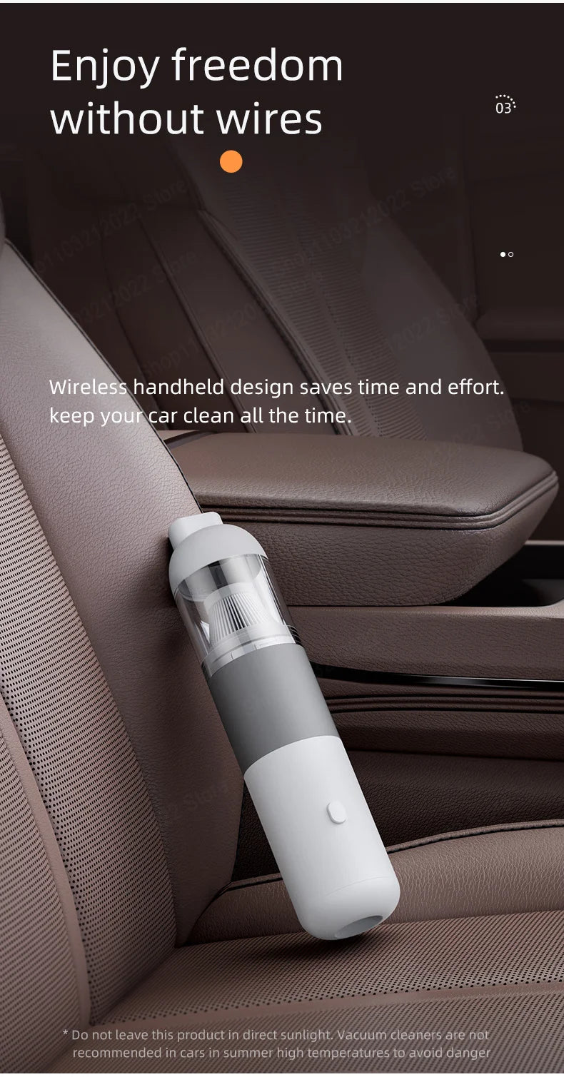 Xiaomi Car Vacuum Cleaner New 3 in1 Wireless Automobile Vacuum Cleaner Portable Robot Vacuum Cleaner Handheld Mini Dust Catcher