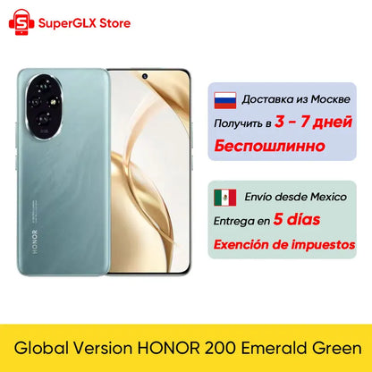 2024 New Original HONOR 200 Global Version Snapdragon 7 Gen 3 5G Smartphone 6.7'' AMOLED Display Support HONOR 100W SuperCharge