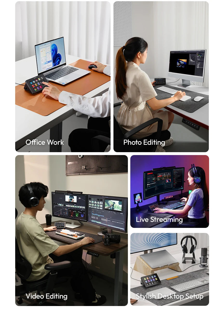 Ulanzi D200 Production Console and Studio Controller for Gaming/Office/Livestreaming/Content Creation Youtube Tiktok