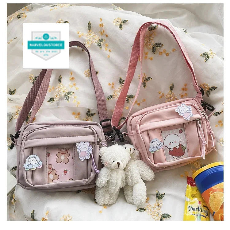 New Kawaii Bag Girls 2024 New JK Transparent Bag Small Crossbody Bag For Women Purses and Handbags Shoulder Bag Itabag Bolso