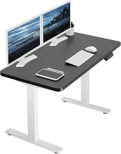 Electric Rustic Standing Desk Workstation, Memory Controller Height Adjustment Particle Board, Steel Computer Standing Desk - MarvelouStoree