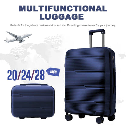 2pcs Large Capacity Durable Suitcase Sets, 2024 New Hand Luggage Women Men Carry on Boarding Travel Suitcases 13/20/24/28 Inch