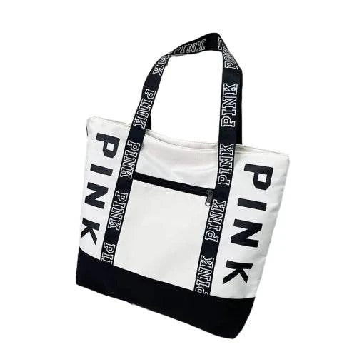 2024 New Korean Fashion Shoulder Bag Trend Letter Bag Printed Bag Color Contrast Letter Strap Handbags Large Capacity Tote