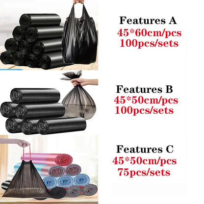 3 style 100 PCS Plastic Bag And Stroage Box Set Adhesive Mount Mounted Garbage Wall Container Bag Holder Bags Containers Storage