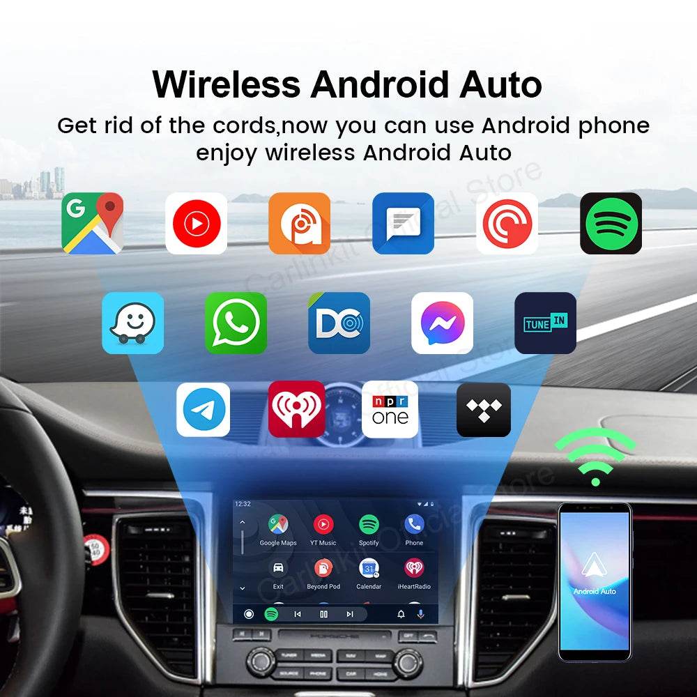 CarlinKit 4.0 Wireless Android Auto Adapter 3.0 Wireless CarPlay Ai Box USB Dongle For Audi VW Benz Kia Honda Toyota Ford Mazda - MarvelouStoree