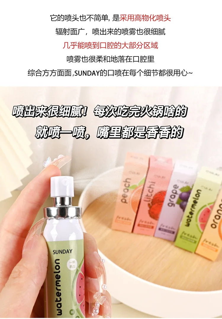 20ml Portable Mouth Freshener Oral Fresh Spray Multi-fruity Mouths Cleaning-spray Remove Breath Odor Mist Oralcare Products