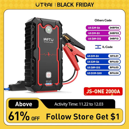 Utrai 2000A Jump Starter Power Bank Starting Device Car Battery Starters Emergency Charger For 12v Engine Starter - MarvelouStoree