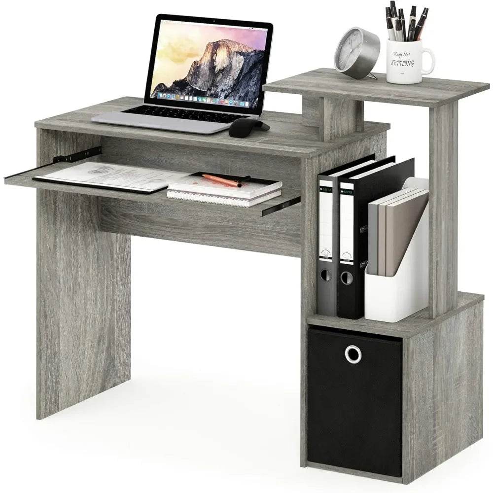 Econ Multipurpose Home Office Computer Writing Desk, French Oak Grey - MarvelouStoree