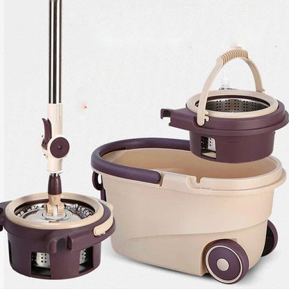 Hand-washable Dual-drive Mops Household Suspension Bucket Mop Self-twisting Water Round Head Rotary Set for Wash Floor