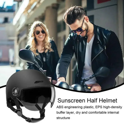 Bicycle Helmet Safe and Comfortable Adult Lightweight Helmet with Goggles for Motorcycle Electric Vehicle Mountain Bike