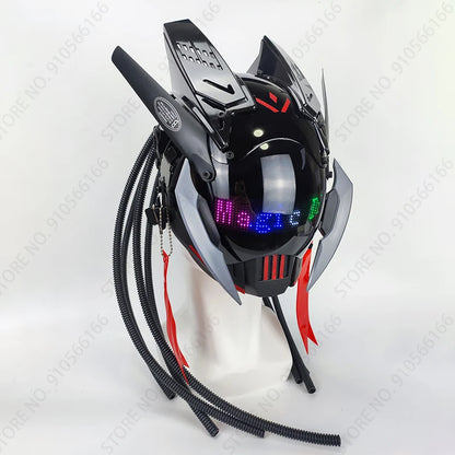 Cyberpunk App Light Up Mask, Rolling Subgame Screen Mask, Mech Technology Sense, Mobile Phone Control Helmet, Role Interpreting