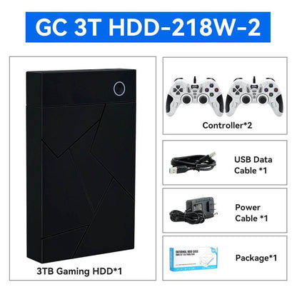 3TB Portable Gaming HDD LaunchBox/Retrobat/Playnite Retro Game Console with 17300+ AAA/3D/Retro Games for PS4/PS3/PS2/Switch/Wii - MarvelouStoree