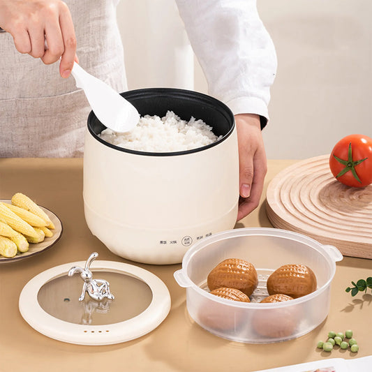 Mini Rice Cooker 1.8L Non Stick Smart Electric Rice Cooker for Grain Soup Porridge Stews Multifunctional Mini Cooker Rice Cooker