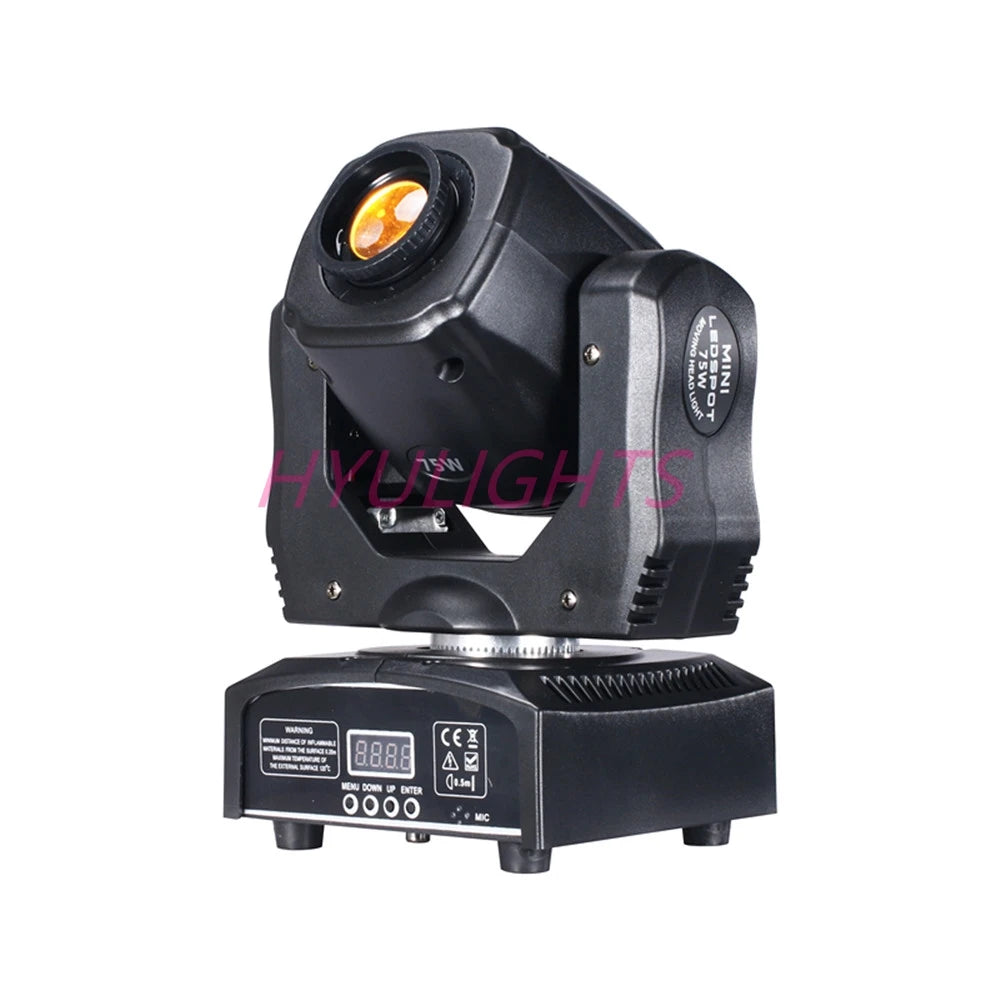 2pcs 75W LED Spot Moving Head Light 65W  DJ Beam Lights  Spot Light with Gobo&Color Wheel Disco DJs Equipmentnt