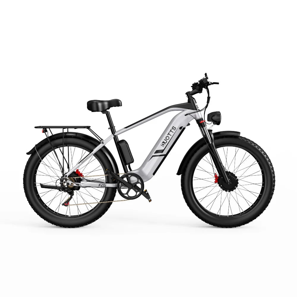 Stock DUOTTS S26 Dual Motor 750W*2 Electric Bike with 48V 20AH Lithium Battery Snow Mountain Fat Tire for Adults EU Warehouse