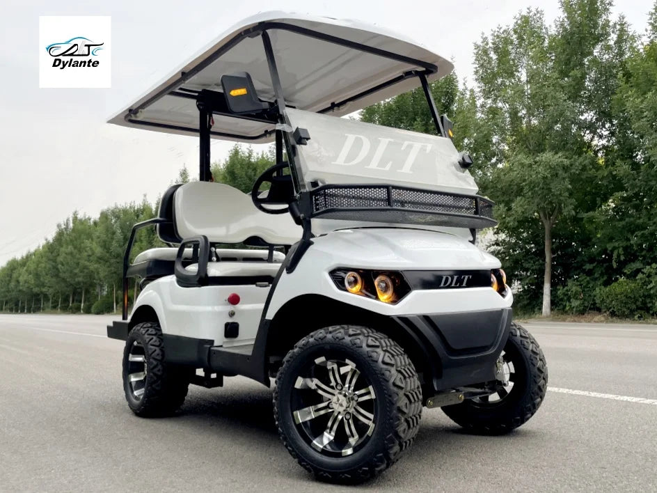 Street Legal 4000W 48V Electric Golf Cart Convertible Sightseeing Golf Cart 2 Seater Lithium Battery Sports Buggy Golf Cart