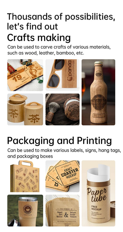 MR.CARVE C1 Laser Engraver Portable Laser Engraving Machine for Mobile APP Windows Mac Engrave leaves wood Plastic Painted Metal