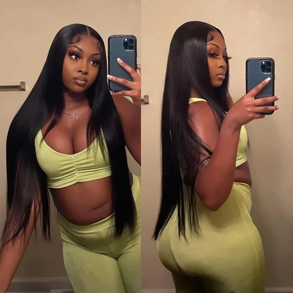 Wear To Go Glueless Wig Human Hair Ready To Wear Straight 13x4 Lace Front Human Hair Wig Pre Cut Lace 4x4 Closure Human Hair Wig