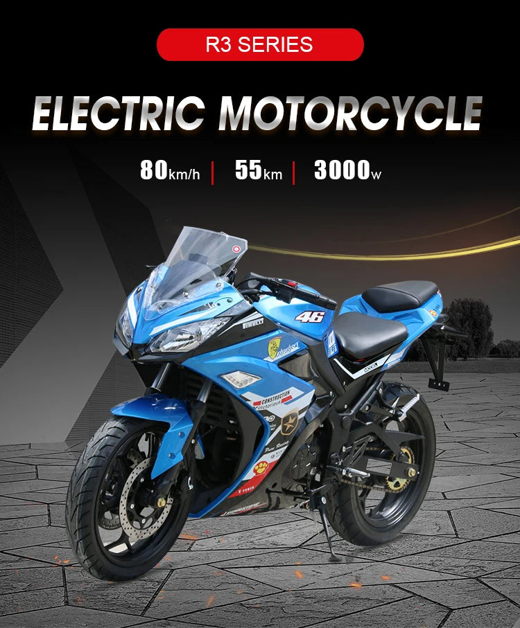 High Speed With Lithium Battery Racing Delivery Bike Electric Motorcycle For Adult