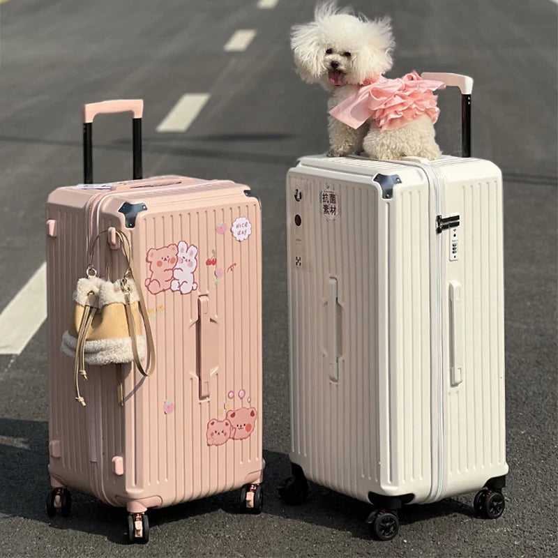 Large Capacity Suitcase 20" 24" 30" 32inch Brakes Universal Wheel Luggage Bag Men Rolling Password Trolley Case Women Travel Bag