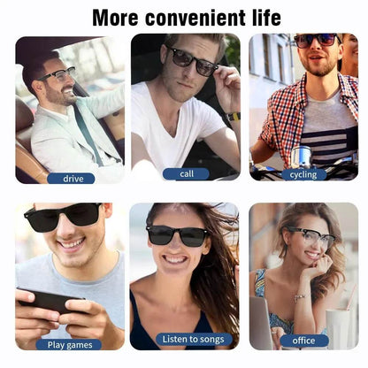 Modern Black technology E13 Bluetooth Smart Glasses Wireless Bluetooth Headset Anti Blue Light Sunglasses Man Woman Sunglasses - MarvelouStoree