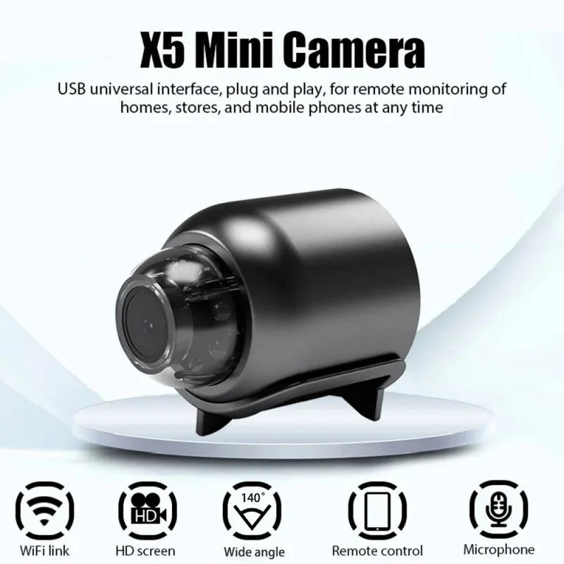 X5 Mini Camera Wireless 1080P Surveillance Security Video Card Cam Night Vision Motion Detect  Camcorder Monitor Cam Smart Home