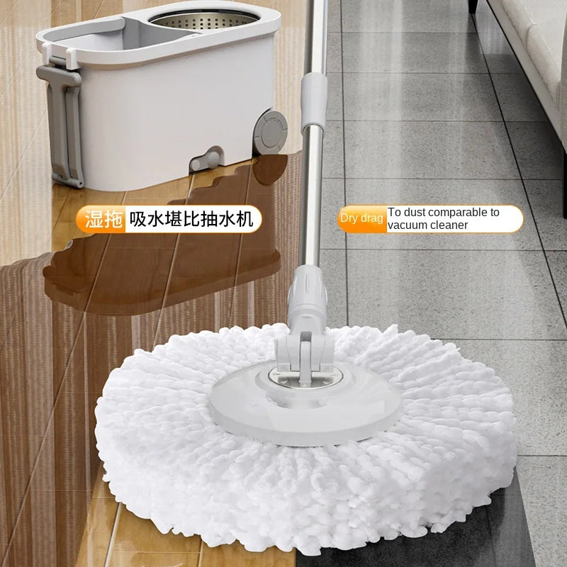 Household spin mop and bucket with wheels, mops floor cleaning