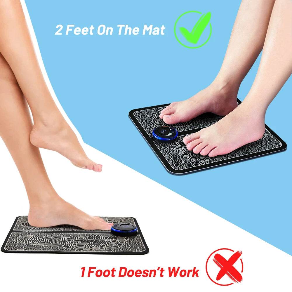 EMS Foot Massager Pad Electric Foldable Massage Mat Muscle Stimulation Relief Pain Relax Feet,Neck Massager