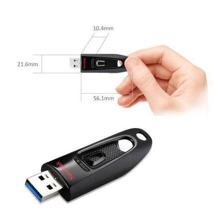 SanDisk USB3.0 CZ48 130MB/S usb Pendrive 128G 64GB 32GB Pen Flash Drive High Quality Retractable Capless Storage Device - MarvelouStoree