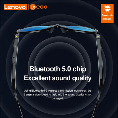 New Lenovo Lecoo C8 Earphone Wireless Bluetooth Glasses Headphones Light Weight Sunglasses Headset Outdoor Sports Music Earbuds